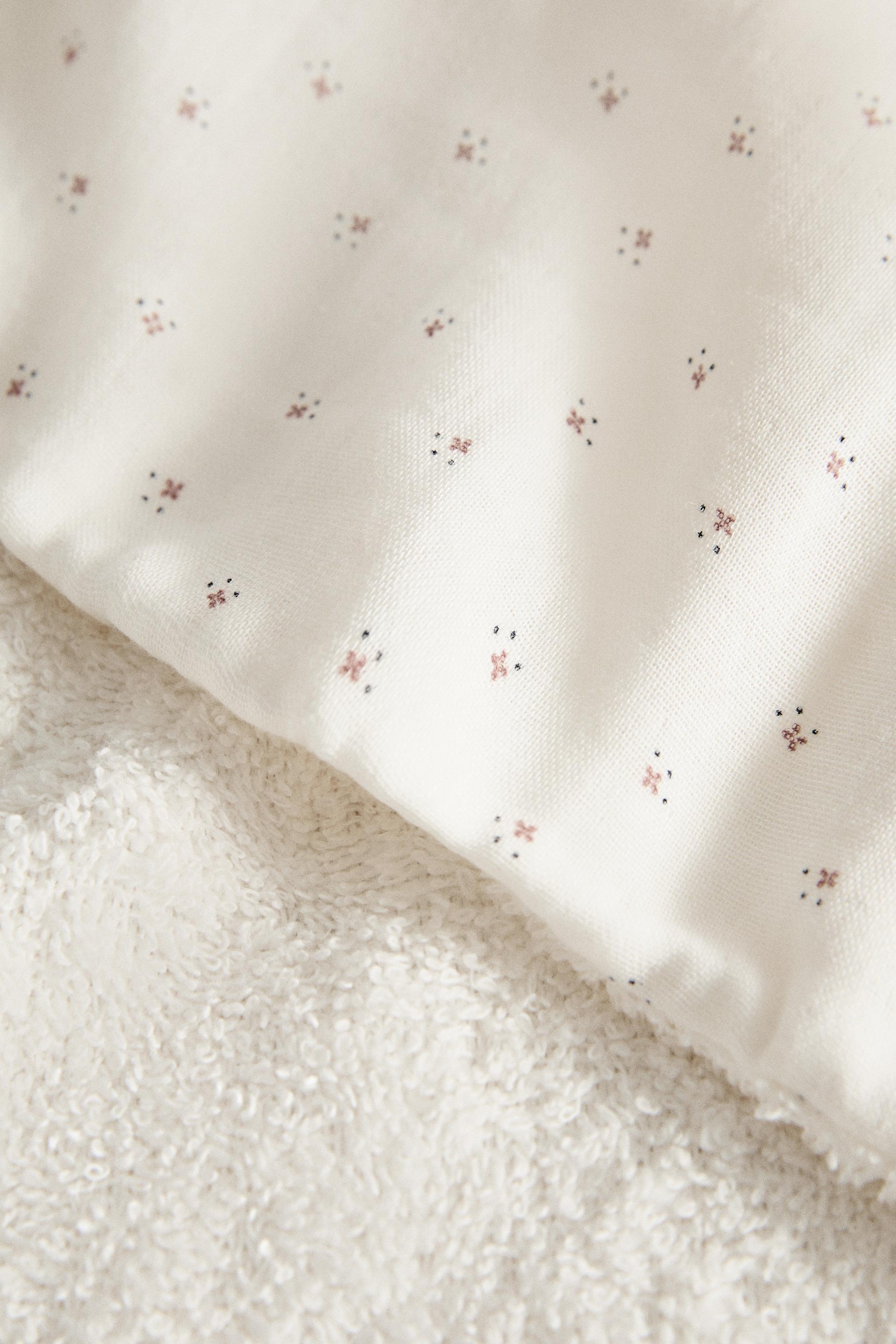 SERVIETTE DE BAIN BÉBÉ GAZE FLEUR